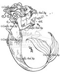The Little Mermaid Digital Stamp